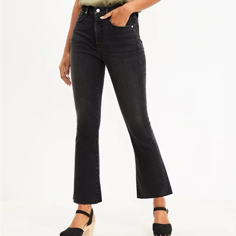 LOFT Black “The Curvy Kick Crop” Jeans - 18|34
